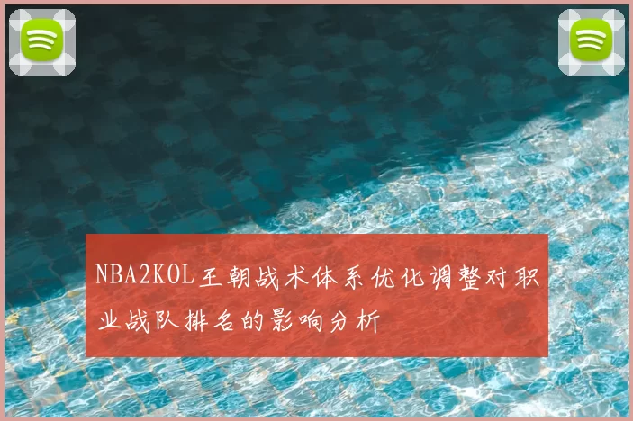 NBA2KOL王朝战术体系优化调整对职业战队排名的影响分析